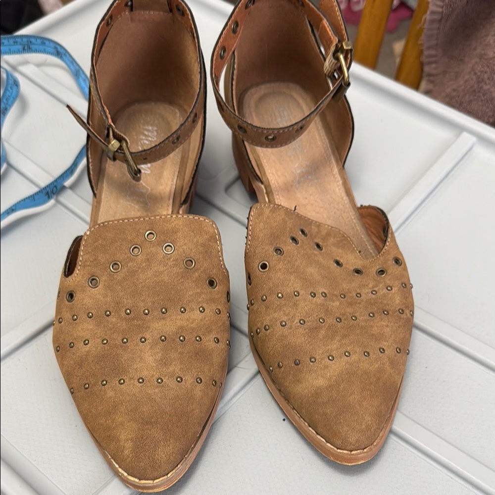 Brown Studded Women's Shoes